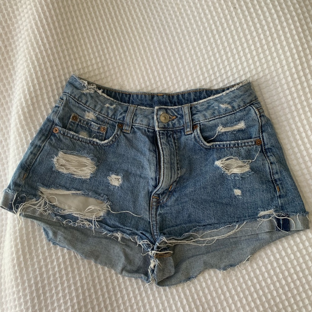 H&M Distressed Jean Shorts